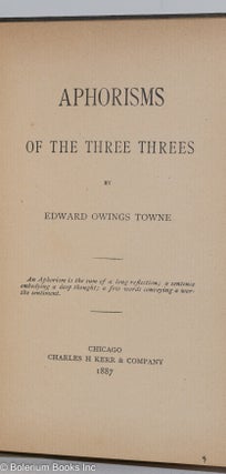 Aphorisms of the three threes