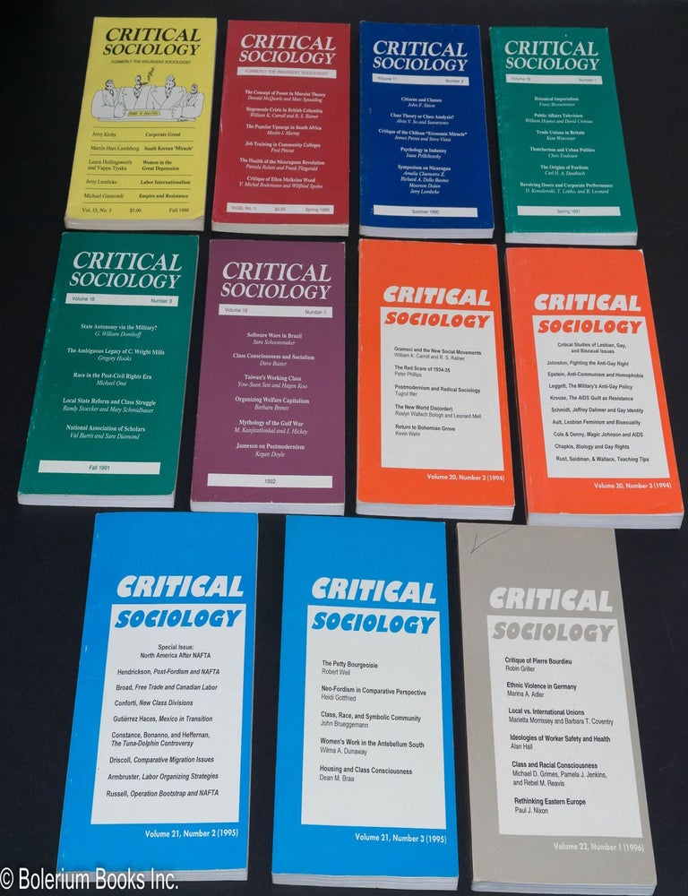 Cat.No: 286864 Critical Sociology [11 issues]