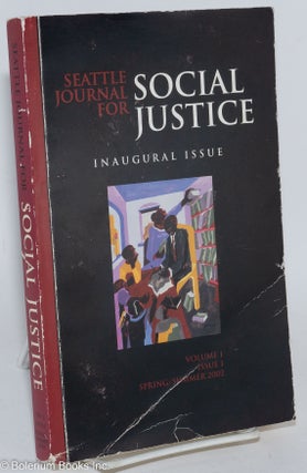 Cat.No: 286935 Seattle journal for social justice, inaugural issue, volume 1, issue 1...