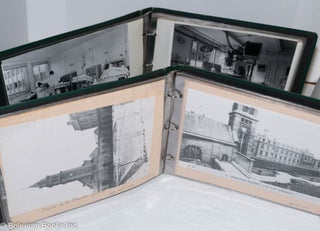 L'Hopital Tenon - 1900 - 1930 / Appareils 3 [two folders from a series] these featuring facades, floorplans, interiors and apparatus shown in from-the-negative photography.