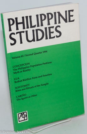 Cat.No: 287132 Philippine Studies: Volume 42 / Second Quarter 1994. Joseph A. Galdon, ed