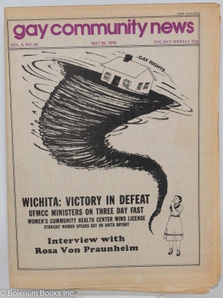 Cat.No: 287135 GCN: Gay Community News; the gay weekly; vol. 5, #44, May 20, 1978:...