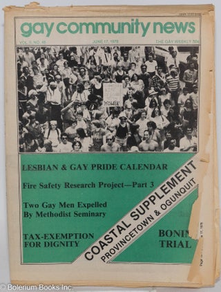 Cat.No: 287162 GCN: Gay Community News; the gay weekly; vol. 5, #48, June 17, 1978:...