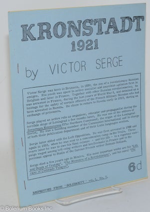 Cat.No: 287239 Kronstadt 1921. Victor Serge