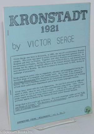 Cat.No: 287240 Kronstadt 1921. Victor Serge