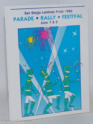 Cat.No: 287441 San Diego Lambda Pride 1986: Parade.Rally.Festival June 7 & 8 [program