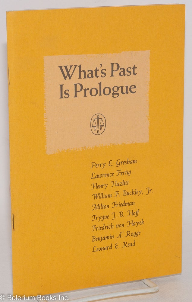 Cat.No: 287632 What's past is prologue; a commemorative evening to the Foundation