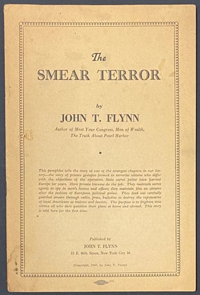 Cat.No: 287739 The smear terror. John T. Flynn