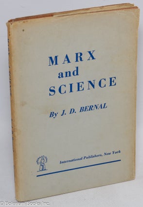 Cat.No: 287787 Marx and science. J. D. Bernal