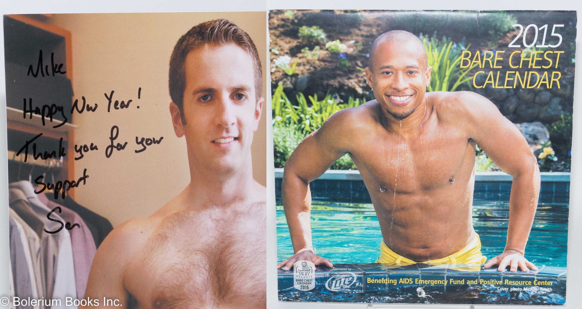 2015 Bare Chest Calendar signed by all models Michael Smith,