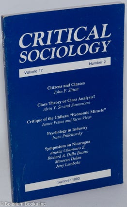 Cat.No: 287908 Critical Sociology, Vol. 17, No. 2, Summer 1990