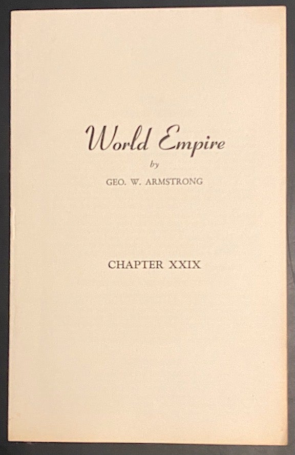 Cat.No: 288020 World Empire: Chapter XXIX. George W. Armstrong.