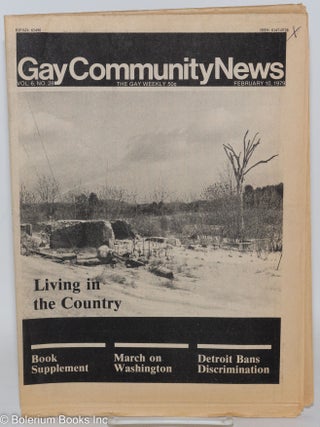 Cat.No: 288177 GCN: Gay Community News; the gay weekly; vol. 6, #28, Feb. 10, 1979:...
