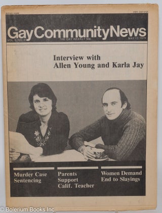 Cat.No: 288193 GCN: Gay Community News; the gay weekly; vol. 6, #41, May 12, 1979:...