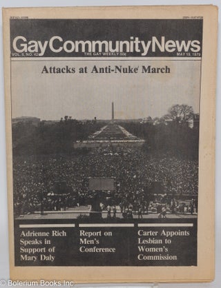Cat.No: 288195 GCN: Gay Community News; the gay weekly; vol. 6, #42, May 19, 1979:...