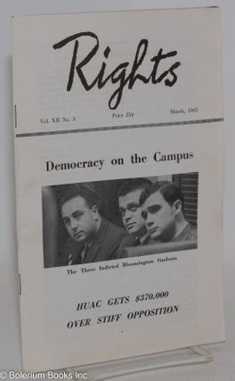 Cat.No: 288203 Rights, Vol. 12, No. 3, March 1965. Emergency Civil Liberties Committee