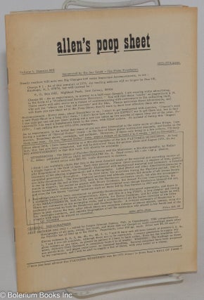Cat.No: 288217 Allen's poop sheet, volume 1, no. XIII (1973-1974 issue) [+ letter...