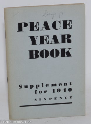 Cat.No: 288463 Peace Year Book, Supplement for 1940