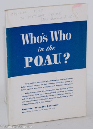 Cat.No: 288491 Who's Who in the P.O.A.U.?