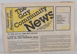 Cat.No: 288500 Gay Community News: Hawaii and Western States: informing Hawaii's gay and...
