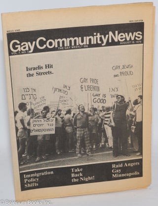 Cat.No: 288617 GCN: Gay Community News; the gay weekly; vol. 7, #5, August 18, 1979:...