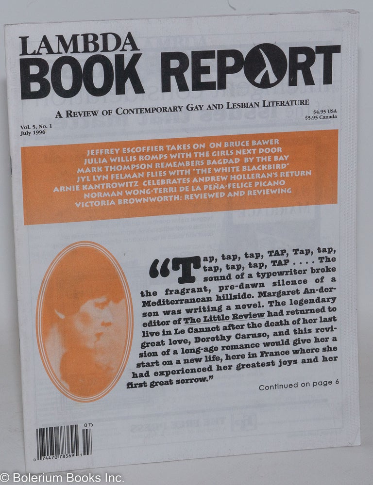Lambda Book Report: a review of contemporary gay & lesbian literature ...
