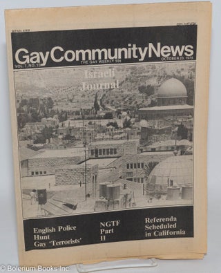 Cat.No: 288817 GCN: Gay Community News; the gay weekly; vol. 7, #13, Oct. 20, 1979:...