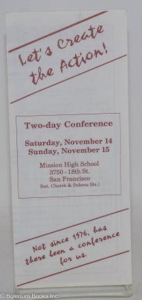 Cat.No: 288899 Let's Create the Action! [brochure] two-day conference at Mission High...