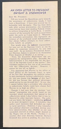 Cat.No: 288980 An open letter to President Dwight D. Eisenhower. Byram Campbell