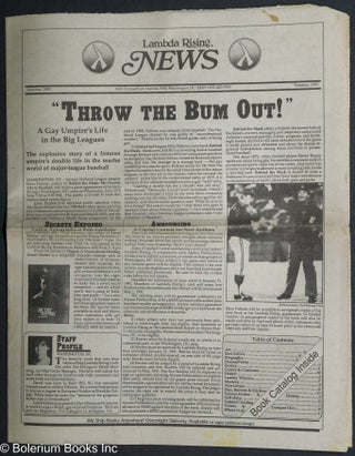 Cat.No: 289021 Lambda Rising News: Summer 1990: Throw the Bum Out