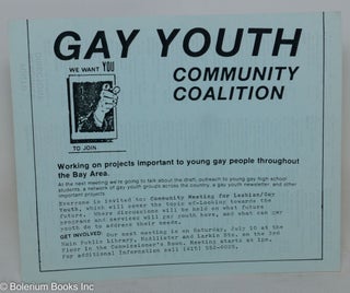 Cat.No: 289038 Gay Youth Community Coalition [handbill