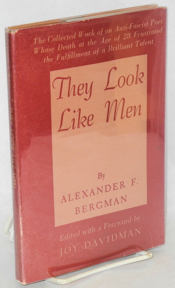 Cat.No: 28917 They look like men. Edited with a foreword by Joy Davidman, biographical note by S. Frankel. Alexander F. Bergman.
