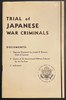 Cat.No: 289197 Trial of Japanese War Criminals. Documents: 1 Opening Statement by Joseph...
