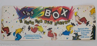 Cat.No: 289233 The Box: a club for all colors [card/leaflet]. design Osuna, Mixtress Page...