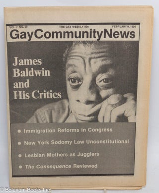 Cat.No: 289322 GCN: Gay Community News; the gay weekly; vol. 7, #28, Feb. 9, 1980; James...