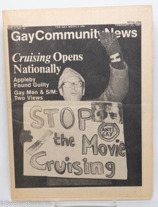 Cat.No: 289323 GCN: Gay Community News; the gay weekly; vol. 7, #30, Feb. 23, 1980;...
