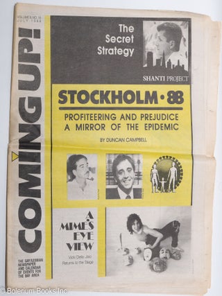 Cat.No: 289341 Coming Up! the lesbian/gay community calendar of events and newspaper for...