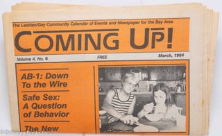 Cat.No: 289343 Coming Up! the Lesbian/Gay community calendar of events newspaper for Bay...