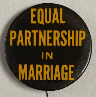 Cat.No: 289353 Equal partnership in marriage [pinback button