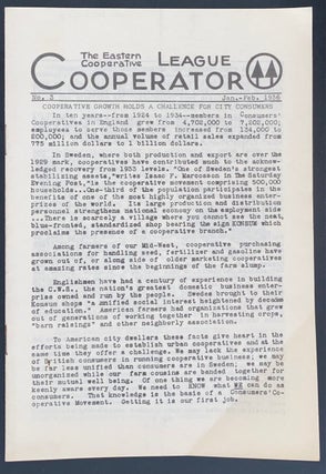 Cat.No: 289401 The Eastern Cooperative League Cooperator. No. 3 (Jan.-Feb. 1936