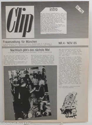 Cat.No: 289864 Clip: Frauenzeitung für München; #4, Nov. 1985: Nachtisch gibt's das...