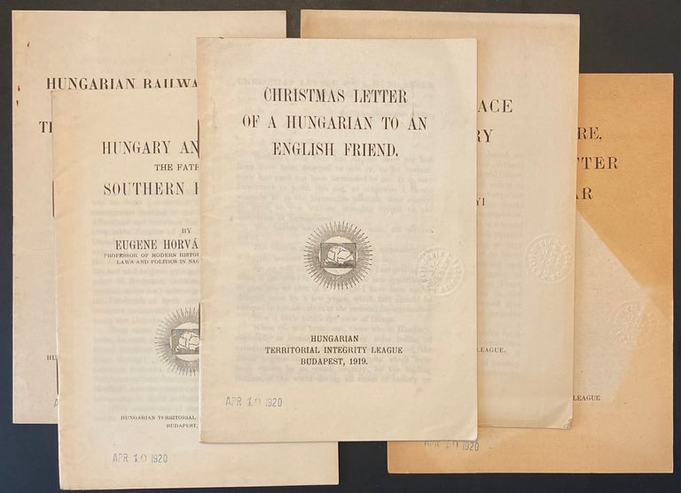 Cat.No: 290058 [Group of five pamphlets from the Hungarian Territorial Integrity League]