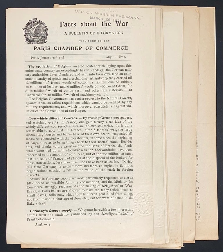 Cat.No: 290272 Facts about the War: a bulletin of information [18 issues]
