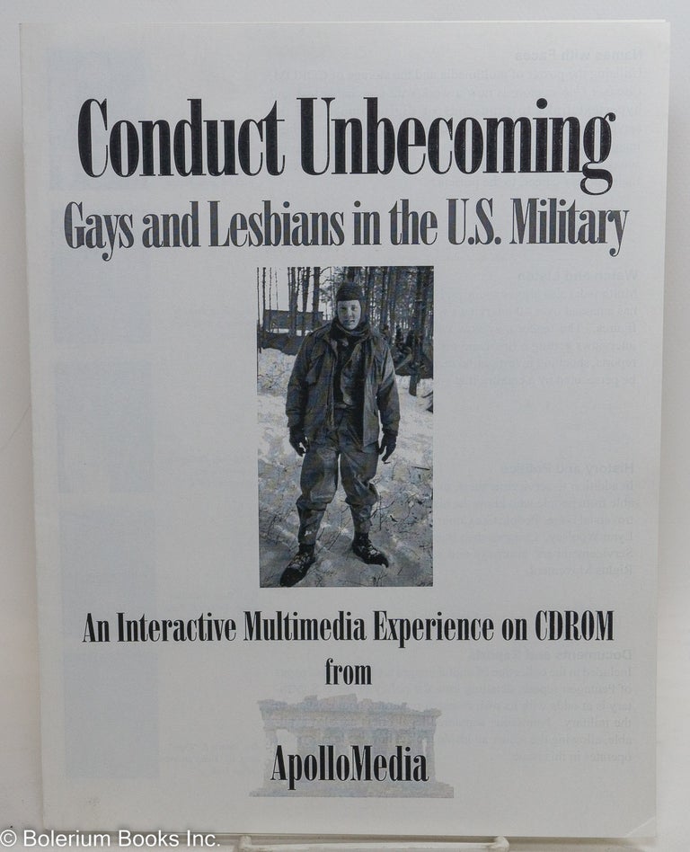 Cat.No: 290369 Conduct Unbecoming: Gays & lesbians in the U.S. Military [brochure