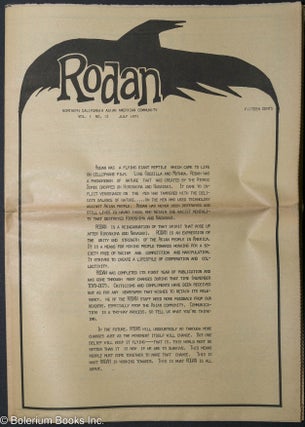 Cat.No: 290506 Rodan; Northern California Asian American community, vol. 1 no. 12 (July 1971