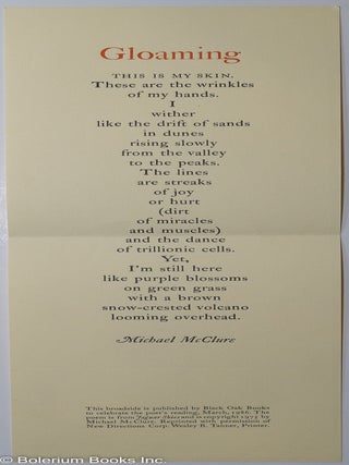 Cat.No: 290661 Gloaming. Michael McClure