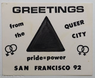 Cat.No: 290871 Greetings from the Queer City, Pride=Power, San Francisco 92 [card