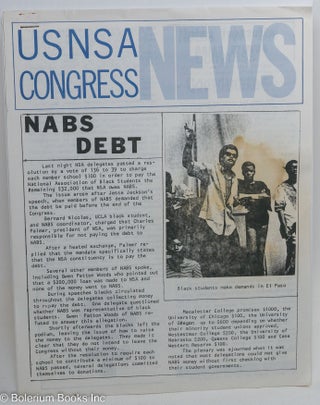 Cat.No: 290913 USNSA Congress News. NABS Debt