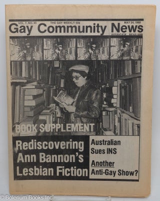 Cat.No: 290926 GCN: Gay Community News; the gay weekly; vol. 7, #43, May 24, 1980;...