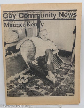 Cat.No: 290936 GCN: Gay Community News; the gay weekly; vol. 7, #47, June 21, 1980;...